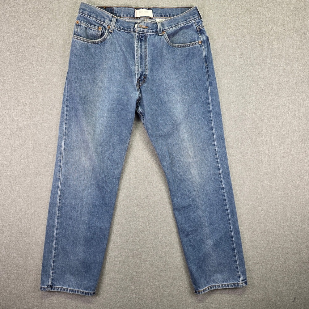 Vintage Levi's 505 Mens 36x32 Blue Jeans Regular Fit Straight Leg Denim Y2K